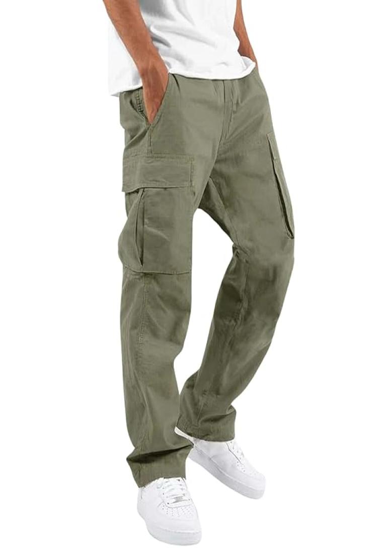 Lymio Men Cargo || Men Cargo Pants || Men Cargo Pants Cotton || Olive Green Cargos for Men (Cargo-01-04)